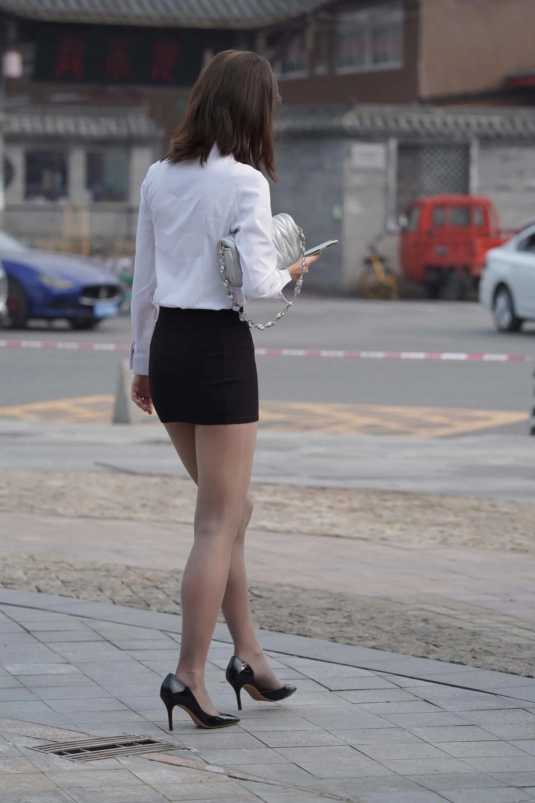 魔镜街拍 NO.182 牛男街拍 白衬衫制服小姐姐 [397P]插图7